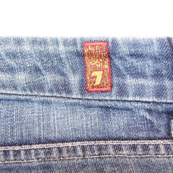 Seven 7 For All Mankind Jeans Womens 28 Blue A Pocket‎ Boot Cut Mid Rise EUC - Picture 6 of 10
